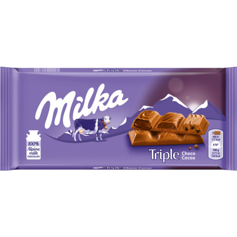 Шоколад Milka Triple Choco 100гр Артикул: 5624