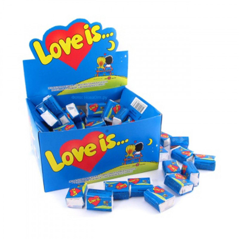 LOVE IS Жевательная резинка Банан Клубника 4,2г* 100 шт. Артикул: 5190