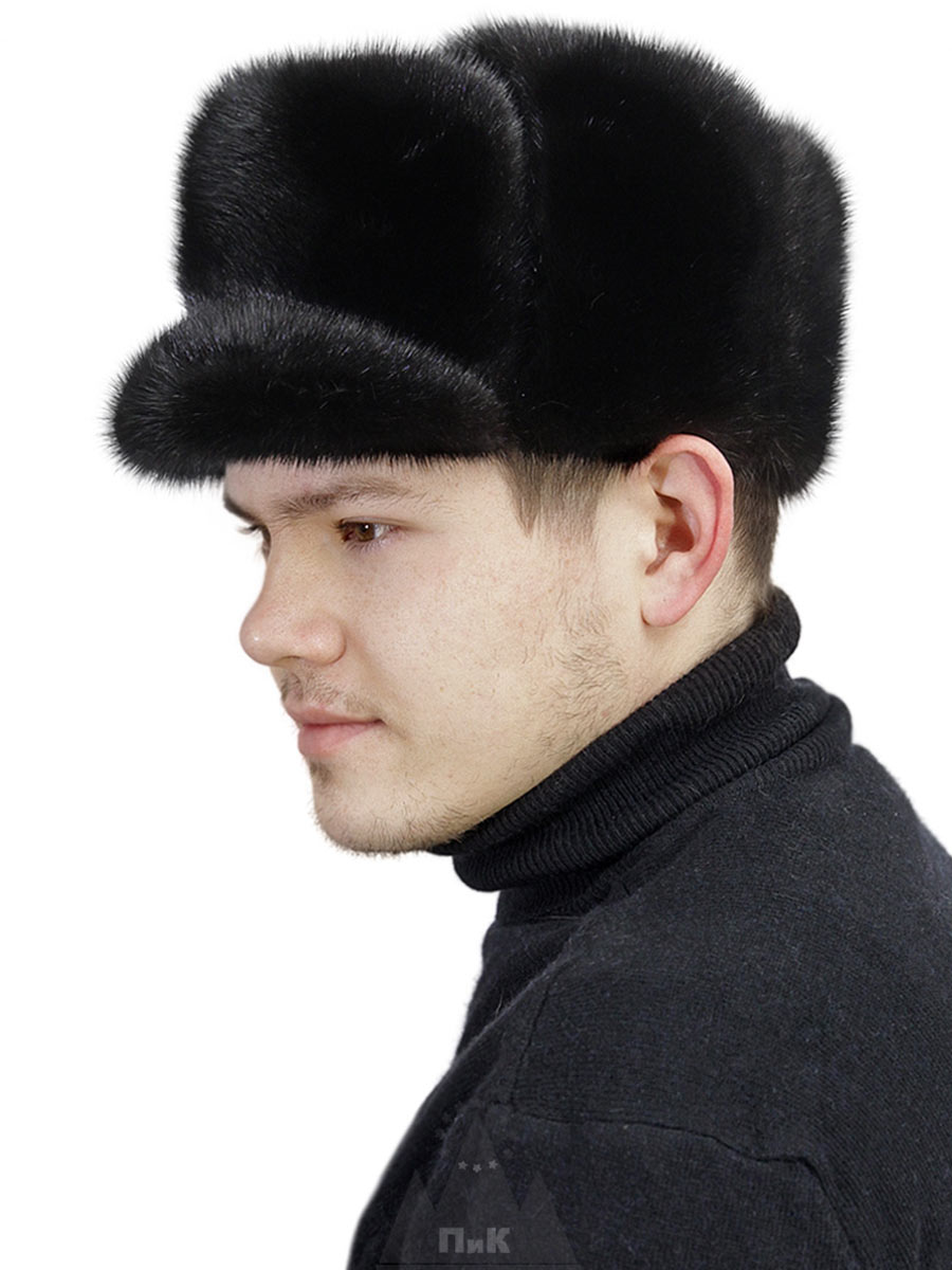 Зимние норковые мужские шапки