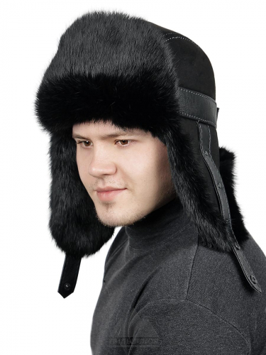 Шапка ушанка мужская зимняя Озон