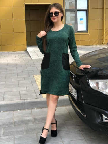 Платье, цвет: зеленый