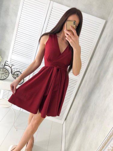 Платье, цвет: бордовый