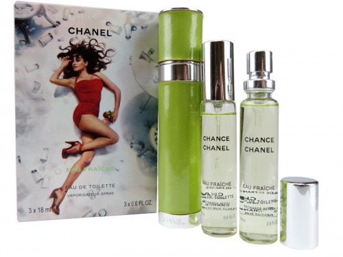 Набор Chance Eau Fraiche Chanel, 3 х 18 ml, Edt (уценка)