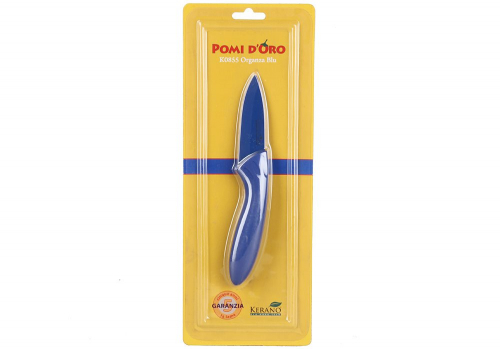 нож керам синий, лезвие 8 см, толщина 2 мм