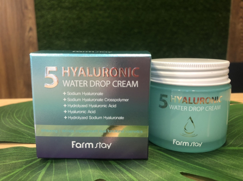 Крем увлажняющий с 5 видами гиалуроновой кислоты FARMSTAY Hyaluronic 5 Water Drop Cream