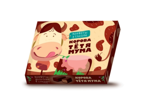 Конфета Корова Тётя Мума в глазури молочная 250 г