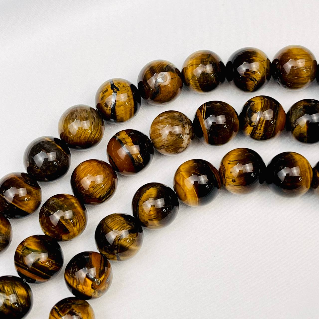 Радуга Самоцветов Бусины для украшений из Тигрового глаза (28 бусин)