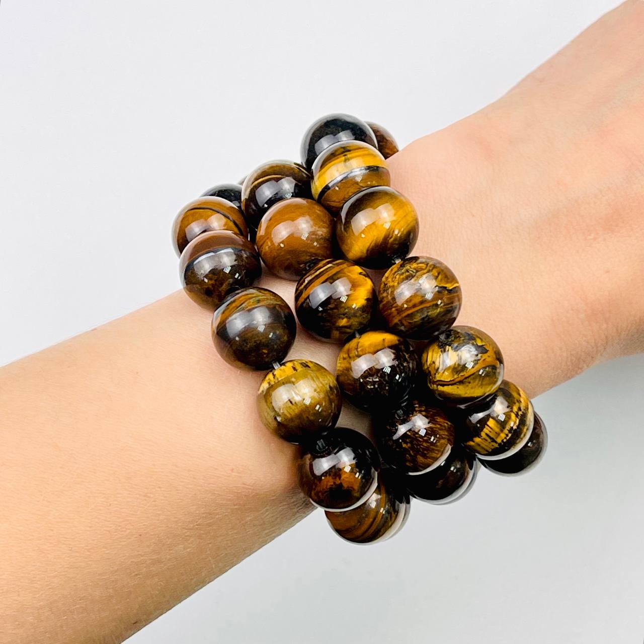 Радуга Самоцветов Бусины для украшений из Тигрового глаза (28 бусин)