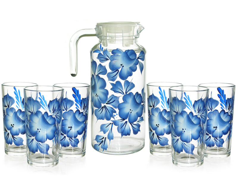 Набор д/воды 7пр. Victoria. Графин 0. Графин со стаканами. Графин и 6 стаканов.