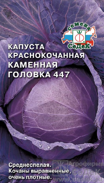 Капуста краснокоч. Каменная головка-447 0,5 г ц/п Седек (среднеспелая)