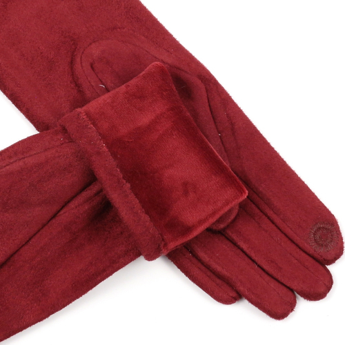 Удлинённые сенсорные перчатки (имитация замши)