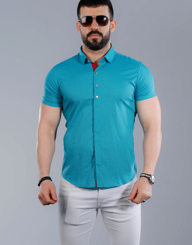 мужская рубашка короткий рукав 20-01-763 (KK)