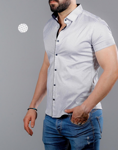мужская рубашка короткий рукав 35-47-727 (KK)