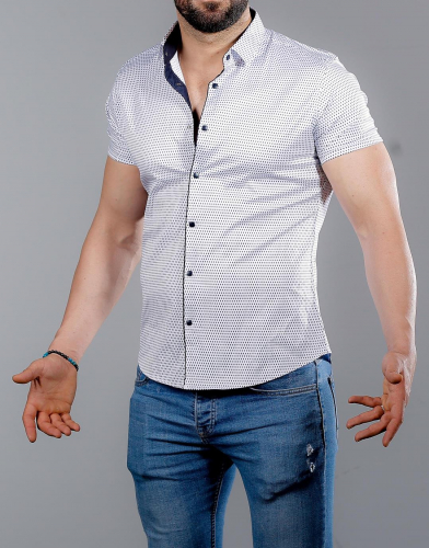 мужская рубашка короткий рукав 35-47-782 (KK)