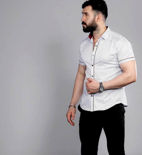 мужская рубашка короткий рукав 35-48-776 (KK)