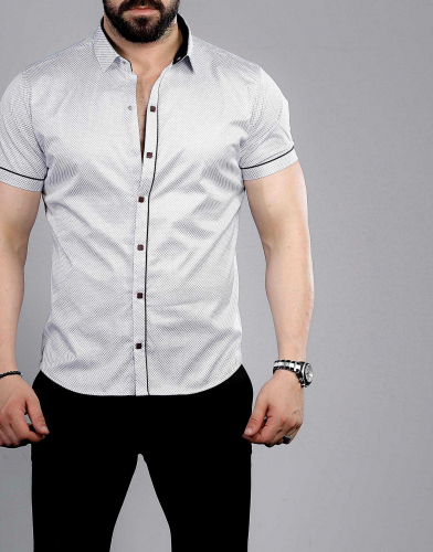 мужская рубашка короткий рукав 35-48-727 (KK)