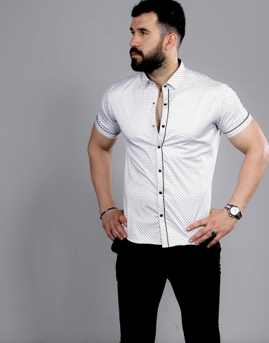 мужская рубашка короткий рукав 35-48-781 (KK)