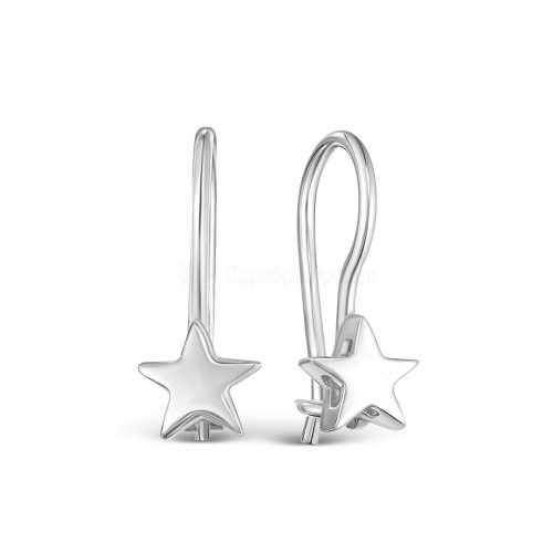 Серьги детские из серебра родированные 925 пробы 402001-106
