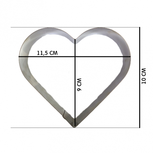 Форма металлическая Сердце для выпечки 11,5*10 см h=5 см