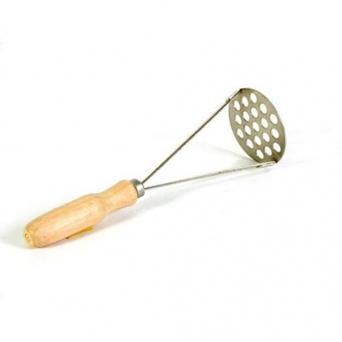 Картофелемялка с деревянной ручкой круглая