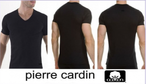 футболка мужская модель классика V-ворот состав: COTTON 90% LYCRA 10% цвет: черный