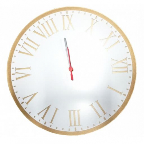 Часы Круг золото, металл, 29,8 см