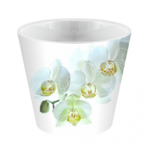 Горшок London 1,6л Д160 Orchid Deco Белая орхидея