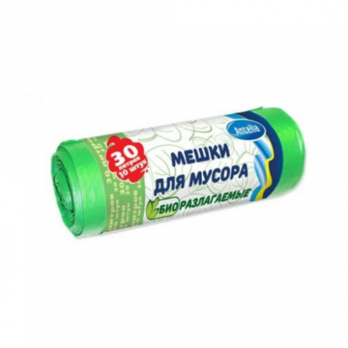 Мешки для мусора 30л  30шт 6мкм bio-HDPE  биоразлагаемые