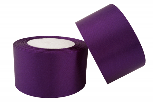 Однотонная атласная лента (насыщенно-фиолетовый), 50мм * 25 ярдов (+-1) В наличии