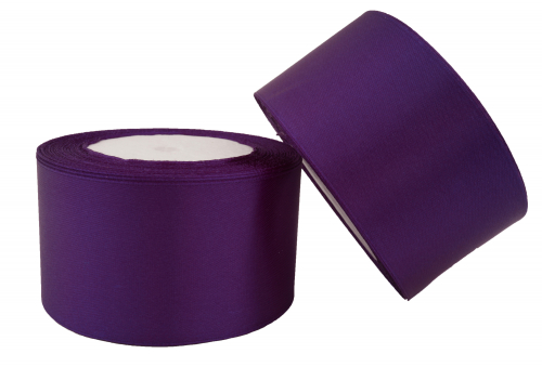 Однотонная атласная лента (фиолетовый), 50мм * 25 ярдов (+-1м) В наличии