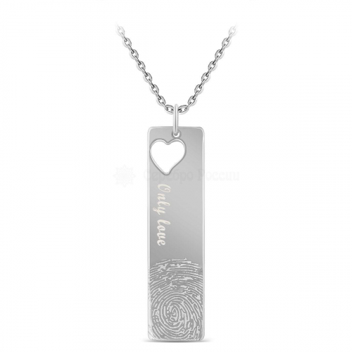 Колье из серебра родированное - Only love 925 пробы 440-10-273-1р