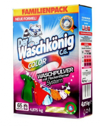  Color– стиральный порошок 4,875 кг. Коробка ( 65 стирок) -- Der Waschkönig C.G. Color-