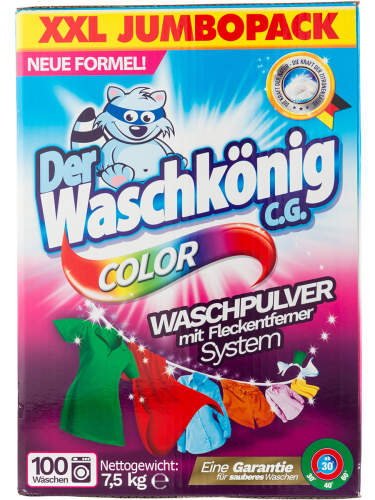Color – стиральный порошок 7,5 кг. Коробка (100 стирок)- -  Der Waschkönig C.G. Color-