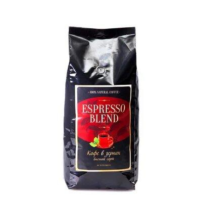 Кофе в зернах средней обжарки Espresso Blend, метал.пакет с клапаном (500 г) 