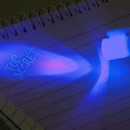 Ручка шпион невидимка, набор 3шт с невидимыми чернилами и УФ фонариком металлическая