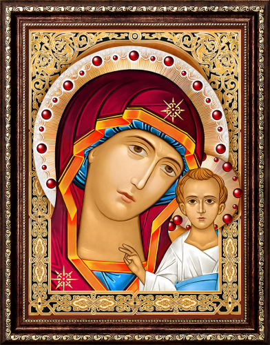 Алмазная живопись АЖ-1841 Икона Казанская Богородица 30 х 40 см