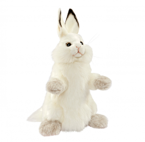 7156 Белый кролик, игрушка на руку, 34 см