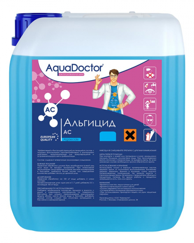 AQ15970, AquaDoctor, АЛЬГИЦИД НЕПЕНЯЩИЙСЯ, 1л бутылка, жидкость для борьбы с водорослями (AC-1), уп.1