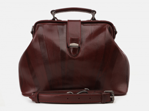 Бордовая кожаная женская сумка из натуральной кожи «W0023 Bordo»