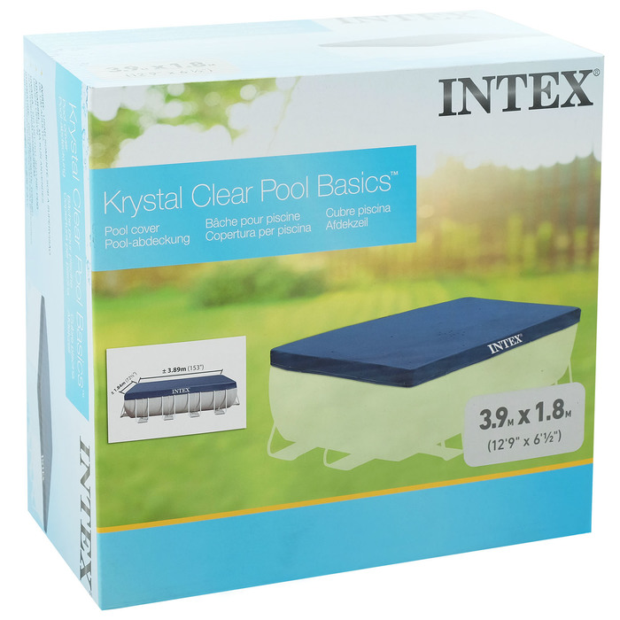 Тент на прямоугольный каркасный бассейн 389 х 184 см, 28037 INTEX
