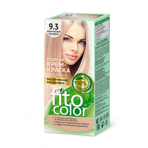 Стойкая крем-краска для волос серии Fitocolor, тон 9.3 жемчужный блондин 115мл