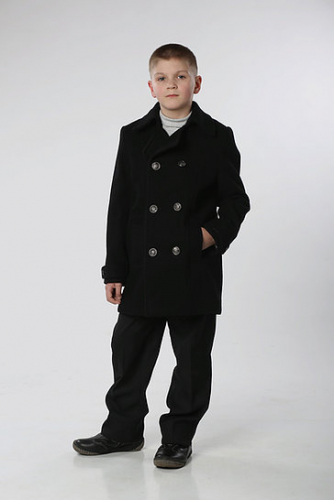 Пальто для мальчика М271 Бушлат черный