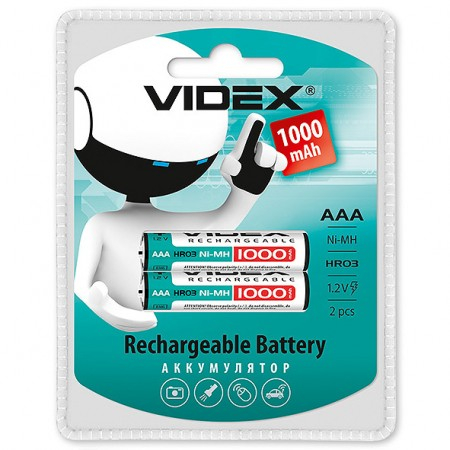 Аккумуляторы Videx AAA HR03 1000 mAh 2/BL