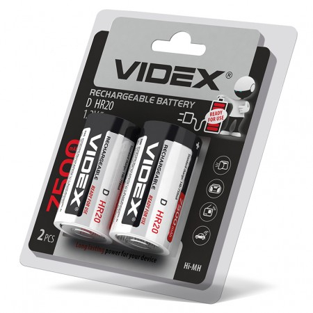 Аккумуляторы Videx D HR20 7500 mAh 2/BL