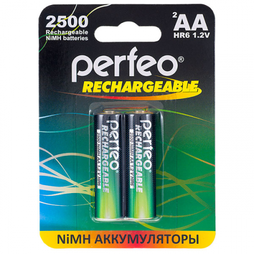 Аккумуляторы Perfeo AA HR6 2500 mAh 2/BL