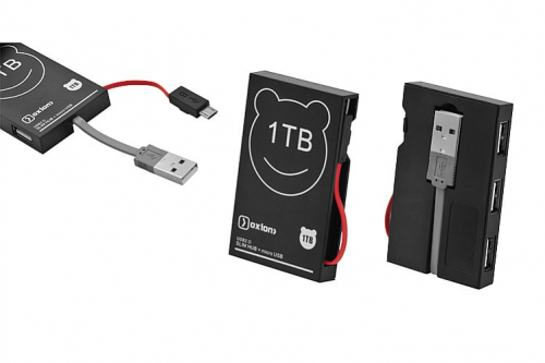 Хаб (usb hub) Oxion, USB 2.0, 3 порта+ кабель micro B, OHB006BK (черный), распродажа