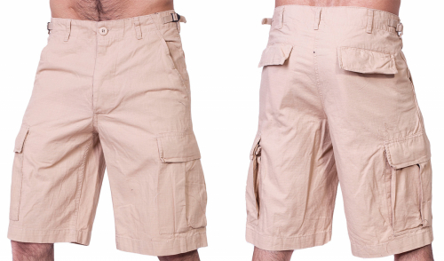 Летние хлопковые шорты Mil-Tec для мужчин. Песочная милитари расцветка и качество, которому плевать на неаккуратное обращение №411