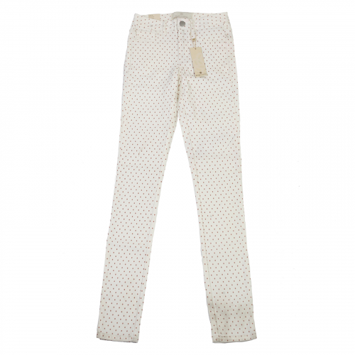Белые женские брюки Pieces в горошек. Изысканный ретро-акцент в гардеробе №363