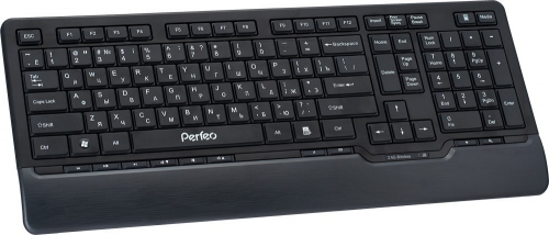 Клавиатура Perfeo PF-5214 Ultra Slim Multimedia, беспроводная, USB (черный)