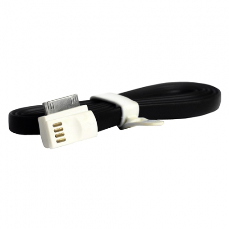 Кабель SmartBuy iK-412m black, USB - 30 pin iPhone, 1,2 метра (черный)